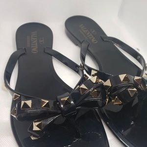 Valentino rock stud thong sandals